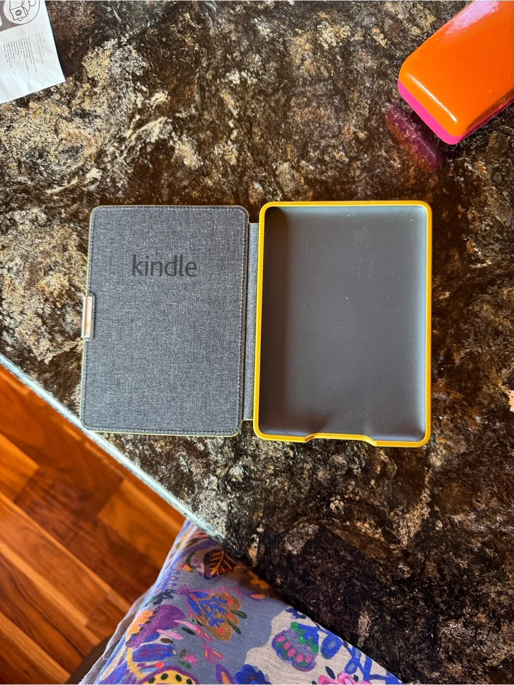 Amazon Kindle Yellow Tablet Folio Case with Metal Clasp